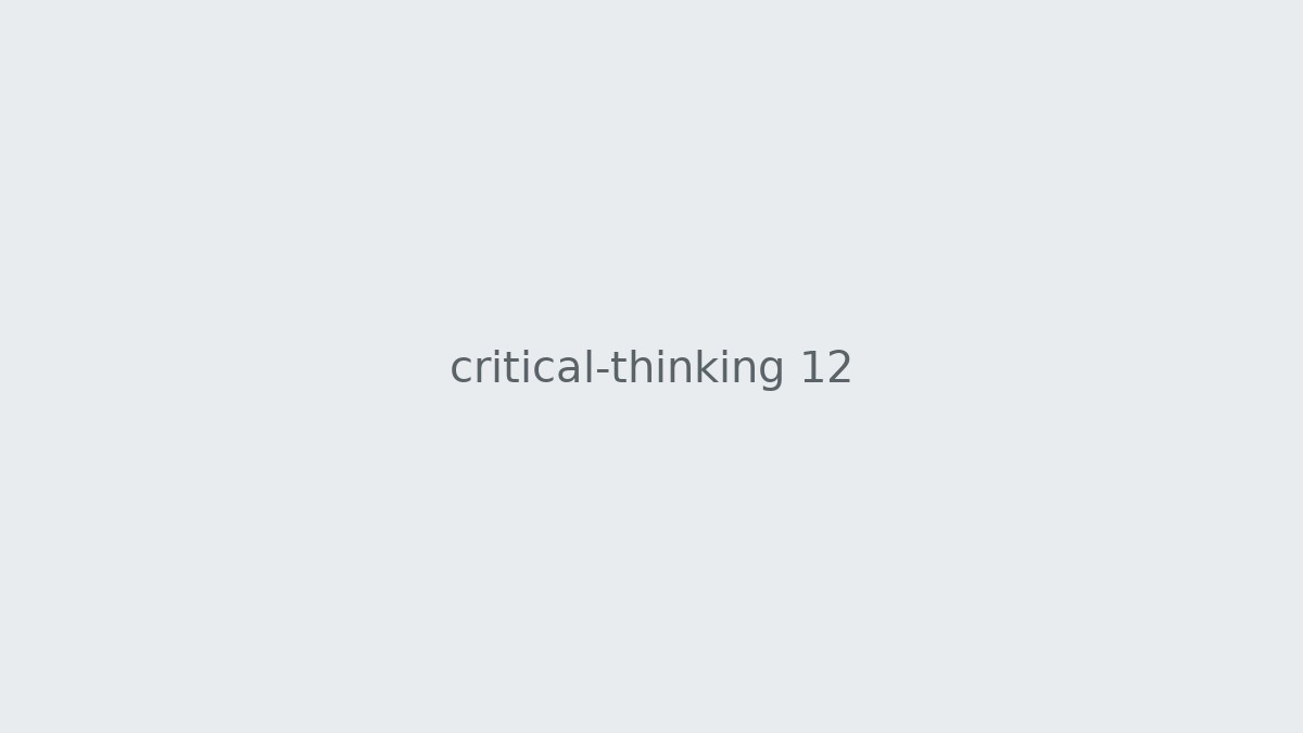 critical-thinking 12/12